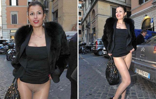 Sara Tommasi Nude Pussy Enjoyed The Dinner Without Underwear In Italy